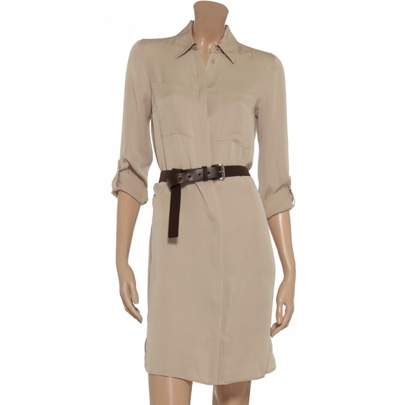 silk shirt dress michael kors